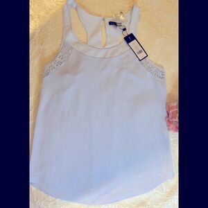 🥀Dynamite Camisole Crepe Tankw/Lace Blue Top XS